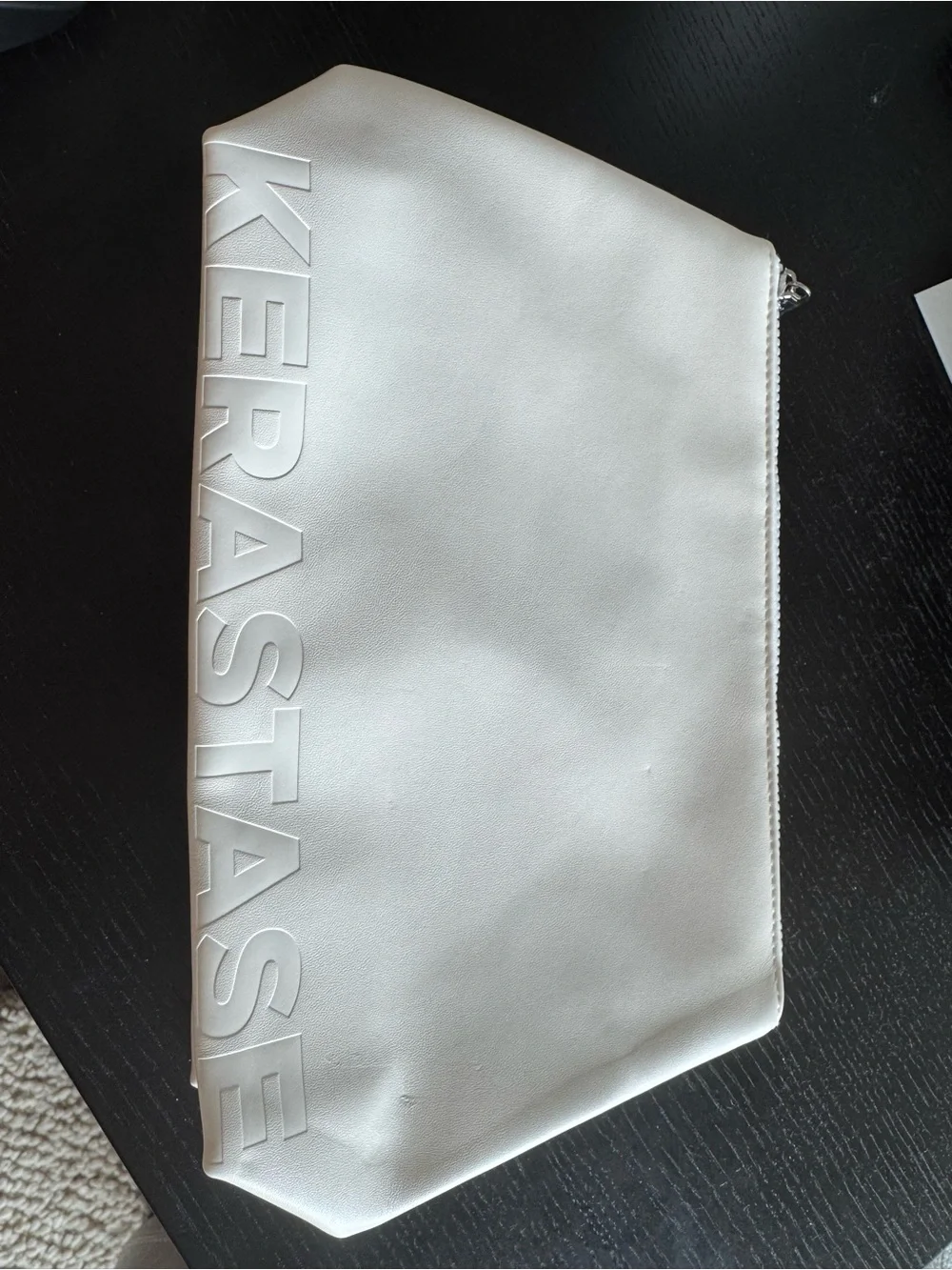 Kerastase Cream Embossed Zip Pouch